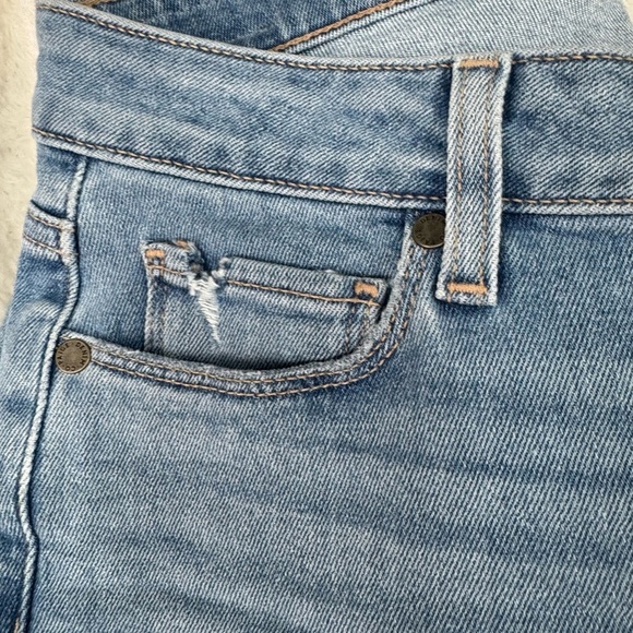 Paige Kylie Straight Leg Crop Jeans Raw Hem Distressed Clare Destructed Sz 26 - Picture 7 of 16